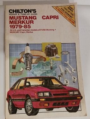 Mustang Merkur Capri 1979-85 Repair & Tune-Up Guide - Pink Cover